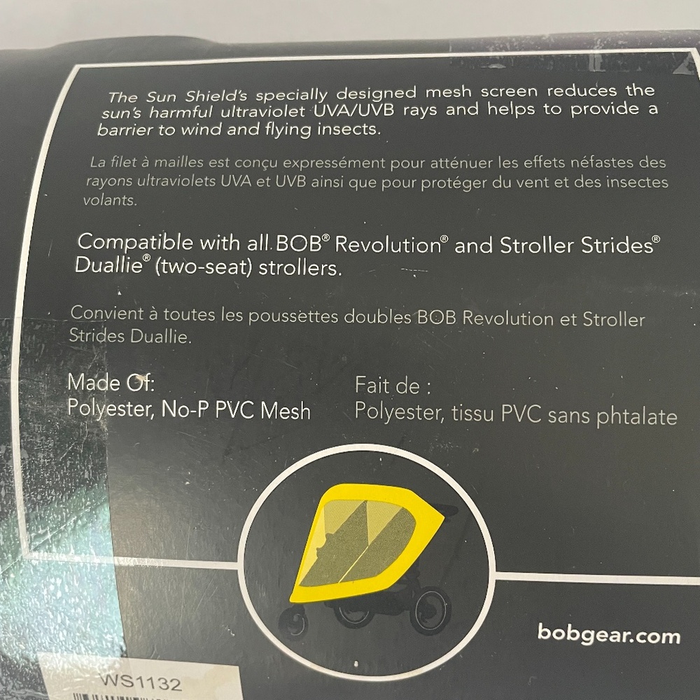BOB Revolution Duallie Sun Shield double stroller